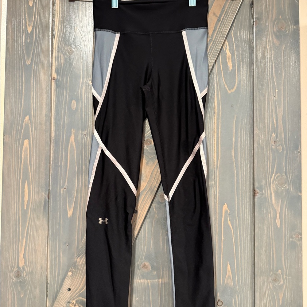 Under Armour Women's Black and Light Gray Leggings
